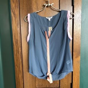 NWT American Eagle Sheer Sleeveless Button-up Top